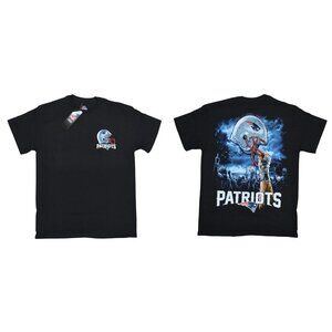 New England Patriots NFL Apparel Liquid Blue Sky Helmet Crew Neck T-Shirt NWT